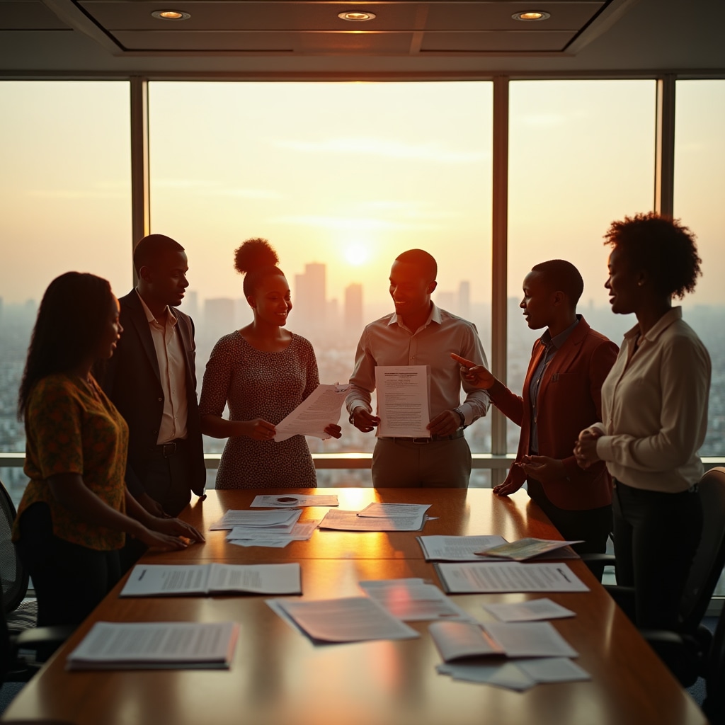 Cooperative members confidently reviewing documents