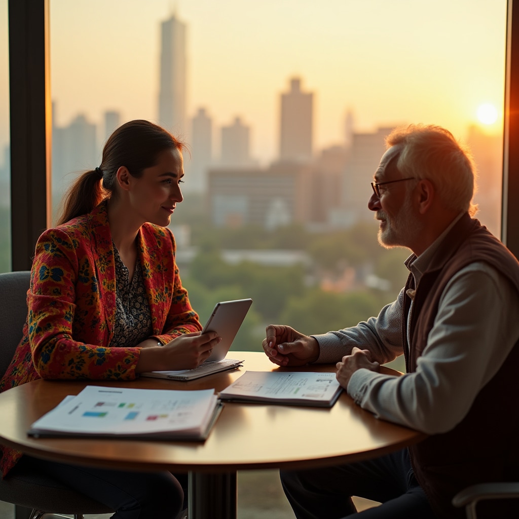 Trainer explaining concepts to cooperative members
